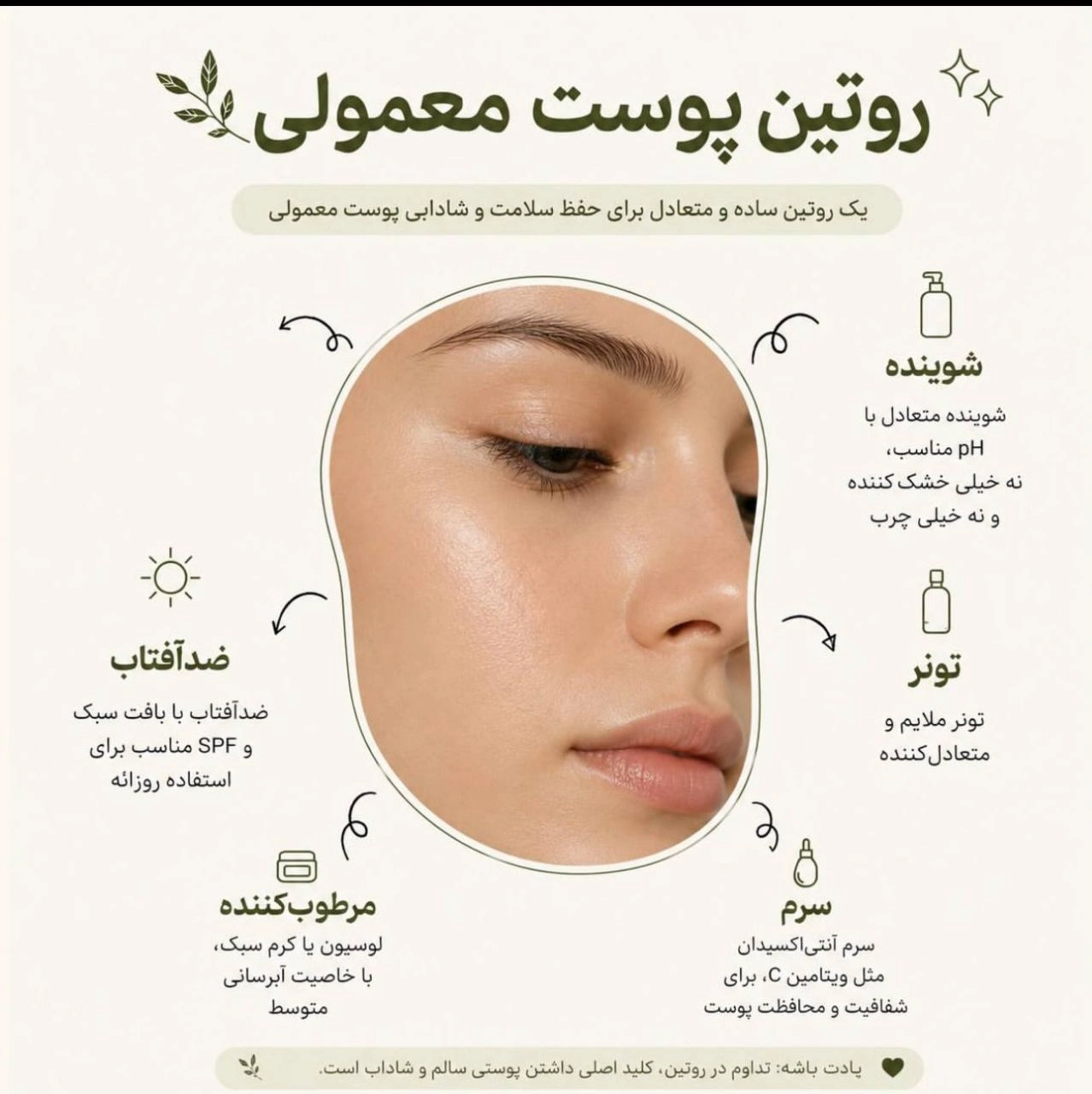 روتین پوست معمولی